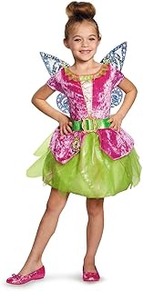 Déguisement disney fée clochette la fée pirate pour filles, solide, moyen/7-8
