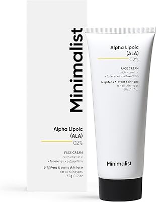 Crème éclaircissante pour la peau alpha-lipoïque minimum 2% avec vitamine c pour une peau