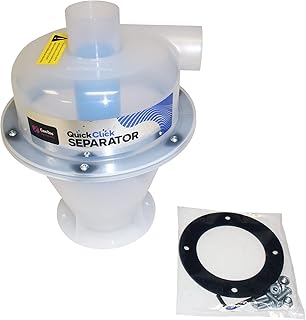 Séparateur cyclone à collecteur de poussière transparent kwikclick 97470 de keen tech systems
