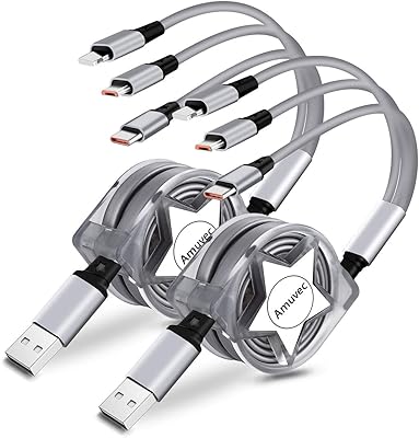 Câble de chargement usb rétractable 3 en 1 amovic avec plusieurs