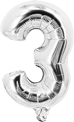 Ballon en aluminium party time 3 chiffres, argent. L'univers du discount accessible 24/7 sur Diaytar Sénégal