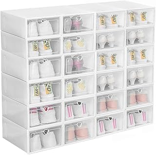 Boîte de rangement pour chaussures empilable en plastique transparent urbazaar, 24 pièces (k)