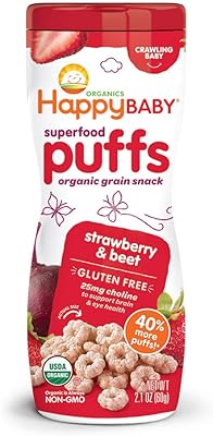Aliment biologique pour bébé happy family usda avec fraises et betteraves, sans ogm