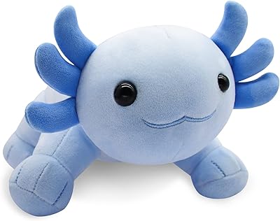 10.5" doux et mignon axolotl en peluche jouets kawaii bleu jouet oreiller