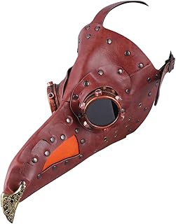 Masque cosplay steampunk d'halloween médecin de la peste bec d'oiseau