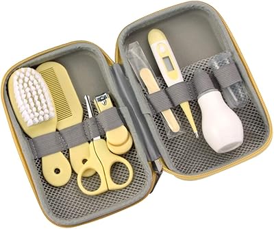 Ensemble de soins pour bébé brosse à cheveux pour bébé 8 en 1-coupe-ongles-nettoyant