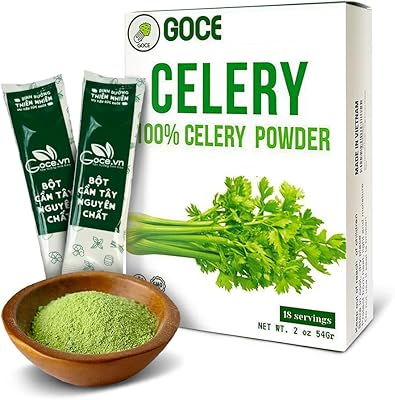 Poudre de jus de céleri goce, superaliment biologique instantané | riche en minéraux