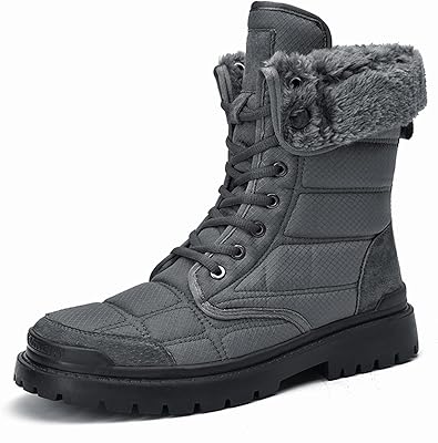 Bottes de neige bottines en caoutchouc pour hommes pluie plates imperméables et antidérapantes