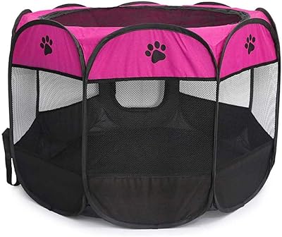 Maison portable pour chats, chiens et animaux pour lapins et chatons, intérieur et extérieur, noir et rose rouge, taille m. Diaytar : Votre partenaire e-commerce au quotidien