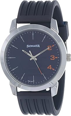 Montre intelligente analogique gravée sonata pour homme 77107sp05w/nn77107sp05w, bracelet