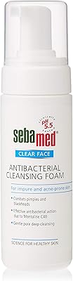 Mousse nettoyante antibactérienne pour le visage sebamed clear, 150 ml