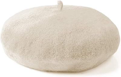 Chapeau béret en laine de style français classique pour femme - chapeau d'hiver chaud et léger, couleur unie (blanc cassé), blanc cassé, taille unique. Diaytar : Des promotions exceptionnelles toute l'année pour tous les Sénégalais