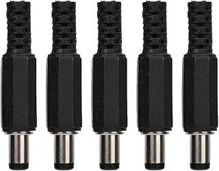 5 adaptateurs de prise d'alimentation cc, 2,1 mm x 5,5 mm, connecteur coaxial mâle à structure flexible hi-fi, pour petits projets électroniques et applications de vidéosurveillance. Diaytar : L'e-commerce accessible à tous les Sénégalais