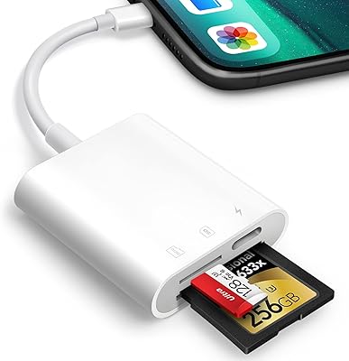 Lecteur de carte sd pour iphone ipad, oyuiasle trail game camera lecteur