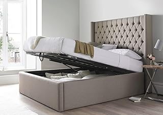 Lit king size en bois avec rangement de r2r furniture trading llc