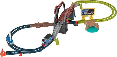 Thomas & friends skive bridge lift train set avec moteur motorisé et bateau