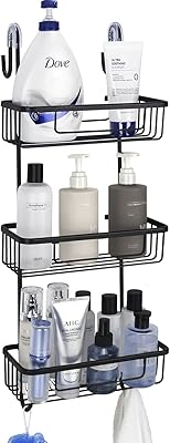 Support de douche dewey sur porte, étagère de douche suspendue en aluminium, support
