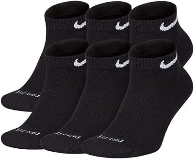 Pack de 6 pièces dri-fit pour hommes. chaussettes basse performance, s 8-12