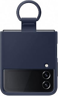 Coque en silicone officielle samsung avec anneau pour galaxy z flip