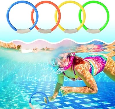 4 pièces jouets de natation anneaux de plongée jouets sous-marins pour piscine