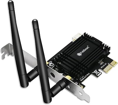 Adaptateur wifi pcie tri-bande febsmart 6e 5400 mbps pour ordinateurs de bureau