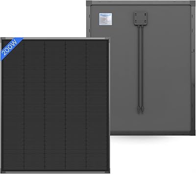 Panneau solaire raska 200 w 12 v monocristallin haute efficacité pour camping, caravane