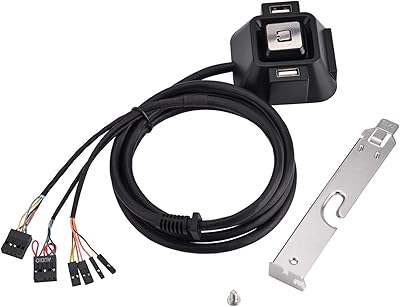 Câble d'alimentation de bureau, bouton de réinitialisation d'alimentation à double port usb