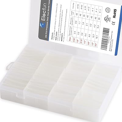 Ensemble de 350 gaines thermorétractables transparentes et imperméables tubes à double