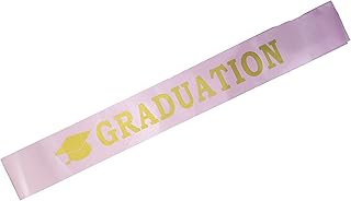Chapeau de remise de diplôme unisexe imprimé gold edge avec ceinture, taille 160 x 10 cm, rose. Explorez un monde de bonnes affaires sur Diaytar Sénégal