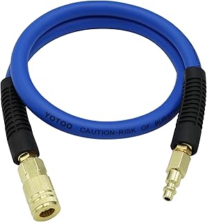 Tuyau d'air hybride en plomb yuto 3/8" x 3' 300 psi, robuste, léger