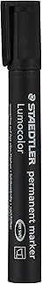 Marqueur permanent stedtler lumocolor pointe biseautée large rechargeable noir 9-350