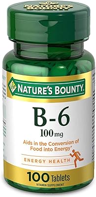Supplément de vitamine b6 nature's bounty pour le métabolisme et la santé du
