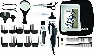 Kit de tondeuse à cheveux wahl deluxe chrome pro kit filaire pour hommes