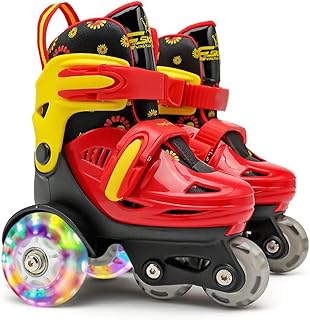 Chaussures de skate à quatre roues amater pour enfants, équilibre à 3 points