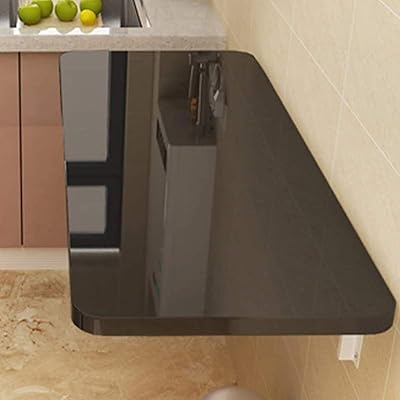 Table pliante murale, table de cuisine pliable en bois massif, table de salle