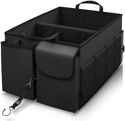Organisateur de coffre de voiture organisateur suv rangement voiture pliable à plusieurs compartiments