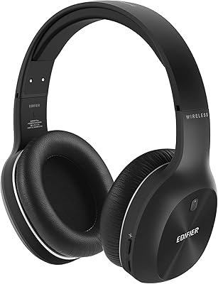 Casque bluetooth v5.1 sans fil edifier avec pilotes 40 mm, noir w800bt +