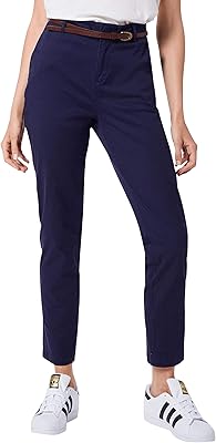 Pantalon chino coupe classique pour femme avec ceinture cadeau