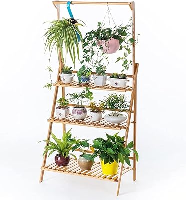 Support pour plantes suspendu en rotin à 3 niveaux, étagères pour jardinières, organisateur