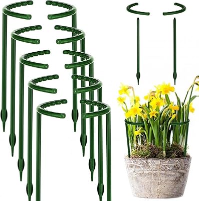 Goodrun 12 pièces piquets de support pour plantes demi-rond, fleur de jardin, verdure
