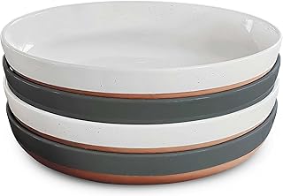 Ensemble de bols à pâtes plats mora en céramique de 4 à 35