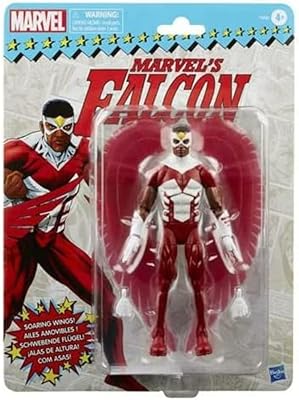 Figurine hasbro marvel legends falcon, 15 cm de haut, 3 accessoires
