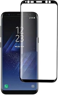 Protecteur d'écran en verre trempé incurvé à couverture complète pour samsung galaxy s8