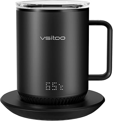 Tasse intelligente fsito avec couvercle de contrôle de température s3 chauffe-tasse à café