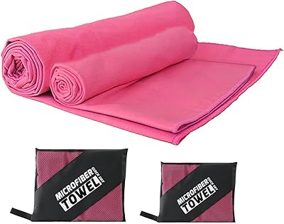 Ensemble de serviettes absorbantes en microfibre à boucle boutonnée l+s avec sac, petite