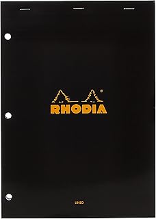 Cahiers à agrafes rhodia - lignés avec 3 trous pour classeurs - 80