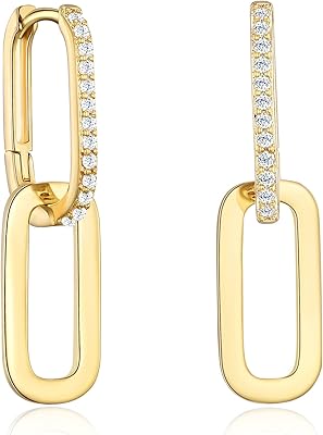 Boucles d'oreilles créoles convertibles en zircon cubique pour femmes boucles trombone