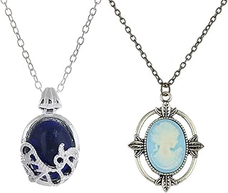 Ensemble collier 2 pièces the vampire diaries pendentif elena katherine katherine
