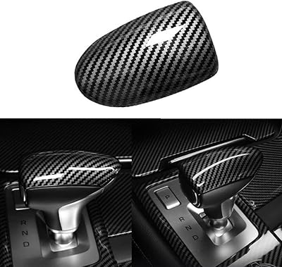 Yototar couvercle de transmission automatique abs accessoires intérieurs motif fibre de carbone compatible