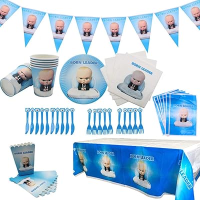 L'ensemble de fournitures de fête d'anniversaire pour enfants comprend un ensemble de vaisselle